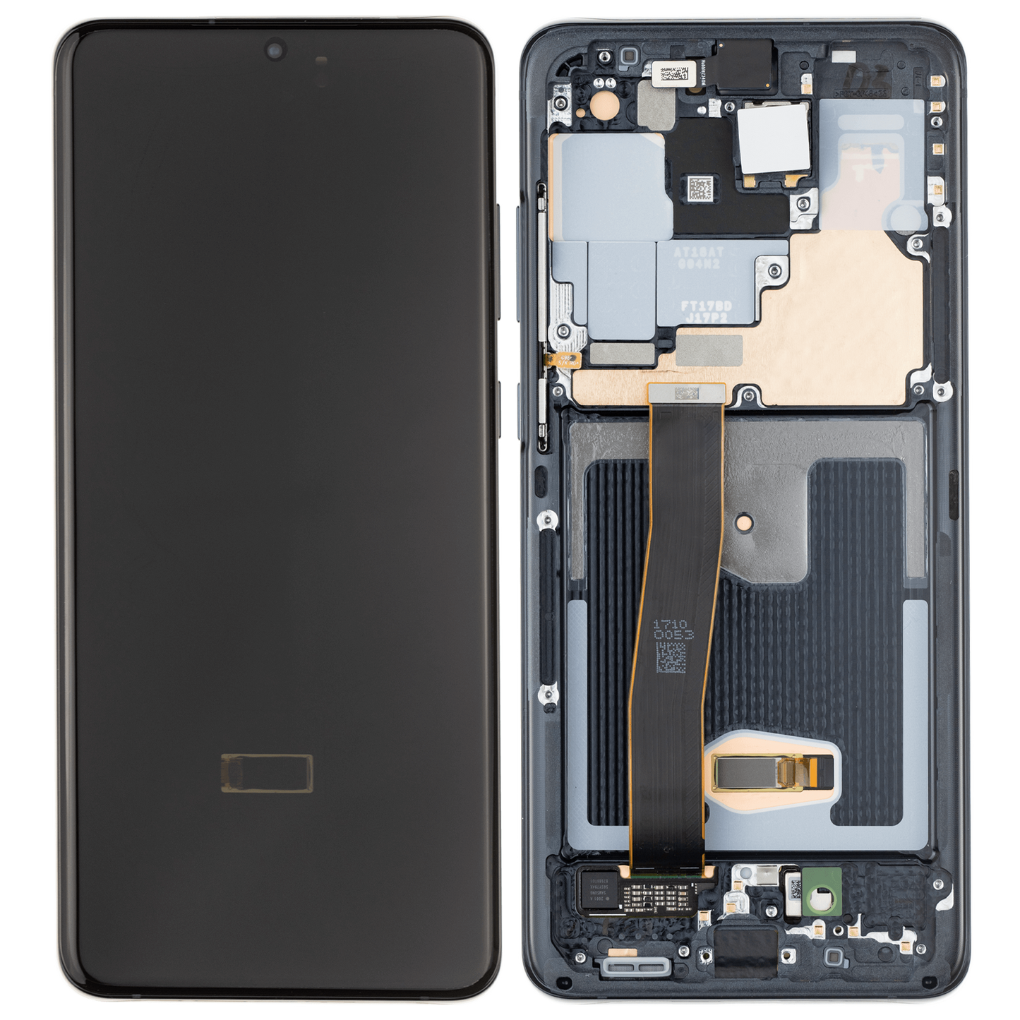 Ensamblaje OLED con marco para Samsung Galaxy S20 Ultra 5G (Aftermarket Plus) (Negro Cósmico)