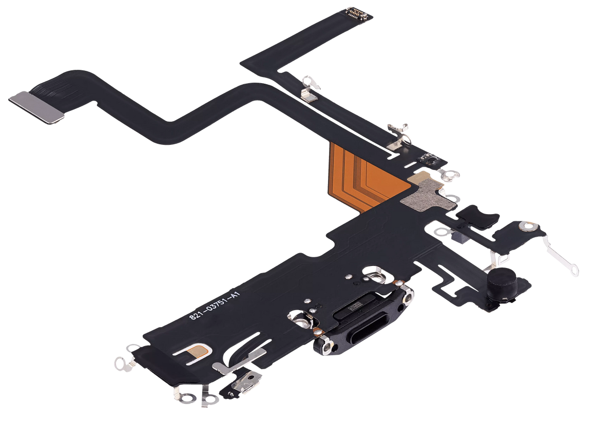 Centro de carga para iPhone 14 Pro (Aftermarket Plus) (Negro espacial)