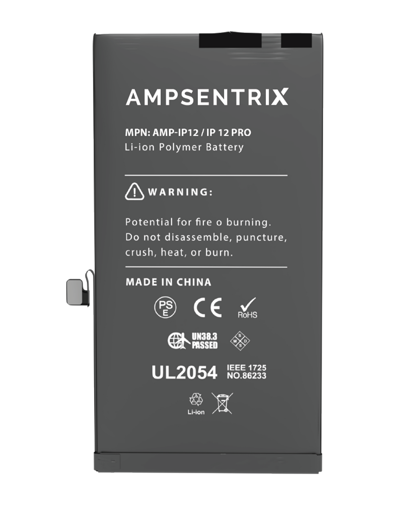 Bateria AmpSentrix Basic Cap. Extendida iPhone 12 / 12 Pro