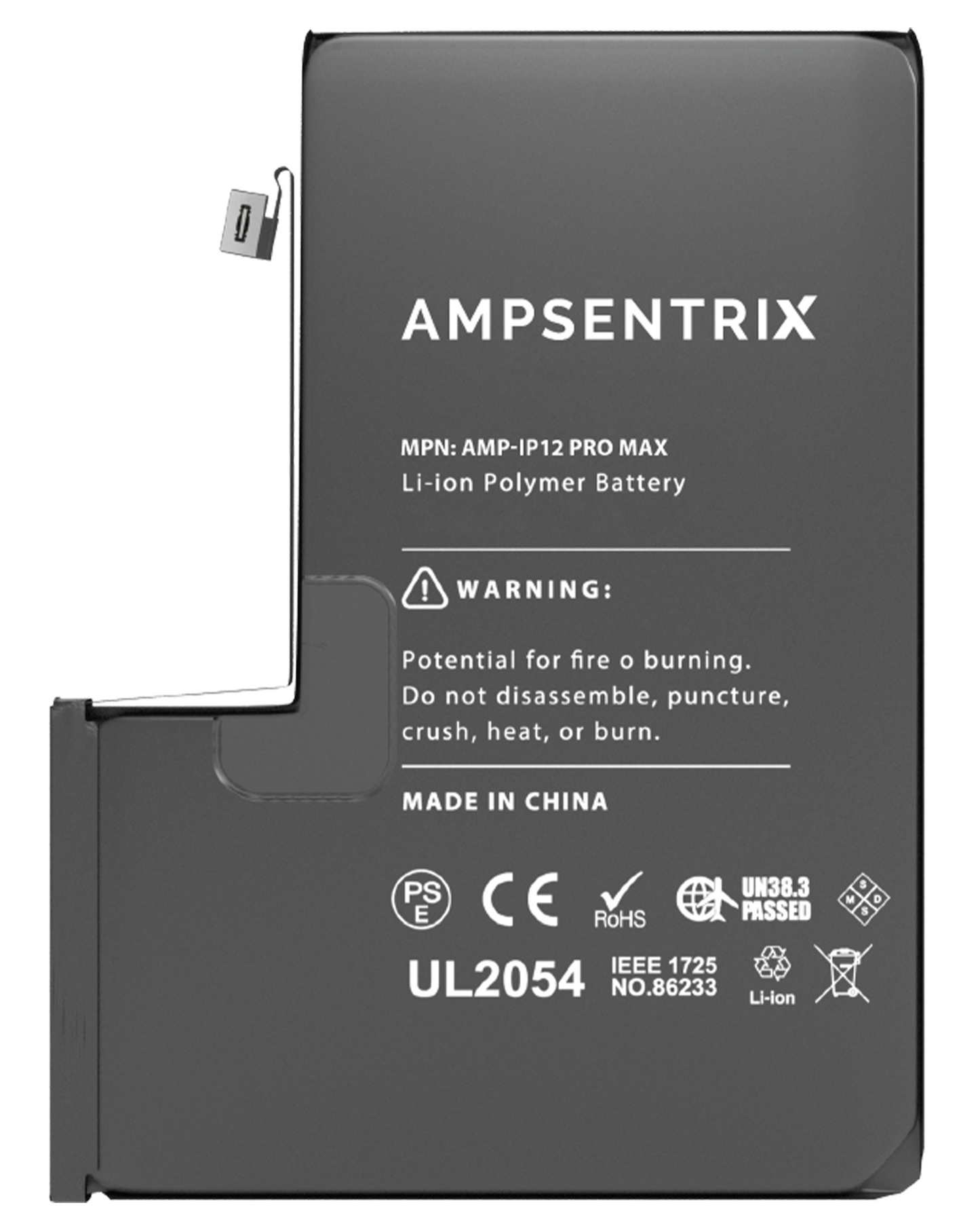 Bateria AmpSentrix Basic Cap. Extendida iPhone 12 Pro Max