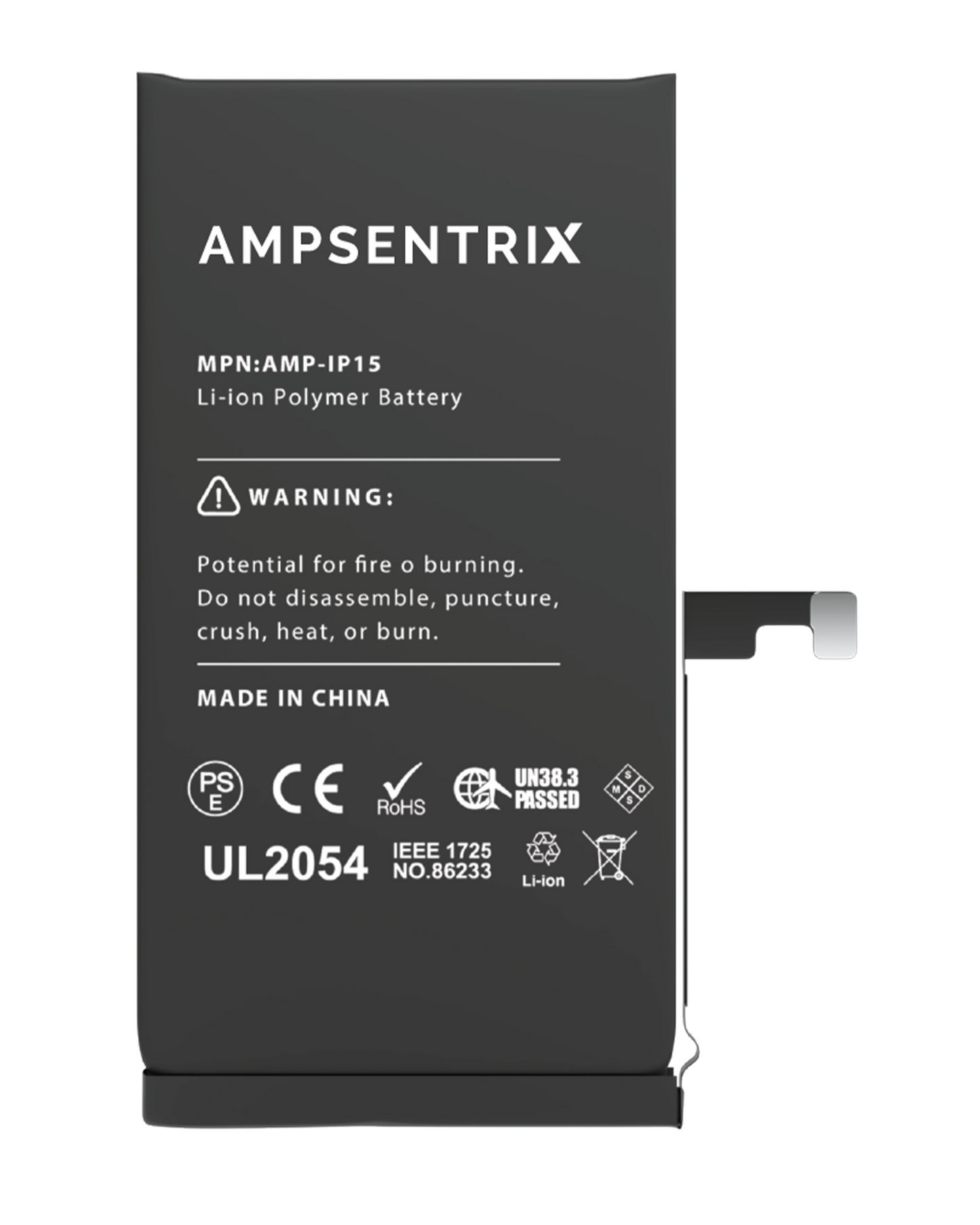 Bateria AmpSentrix Basic Cap. Extendida iPhone 15