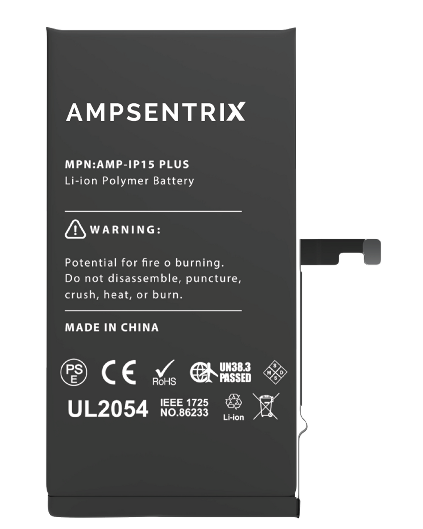 Bateria AmpSentrix Basic Cap. Extendida iPhone 15 Plus
