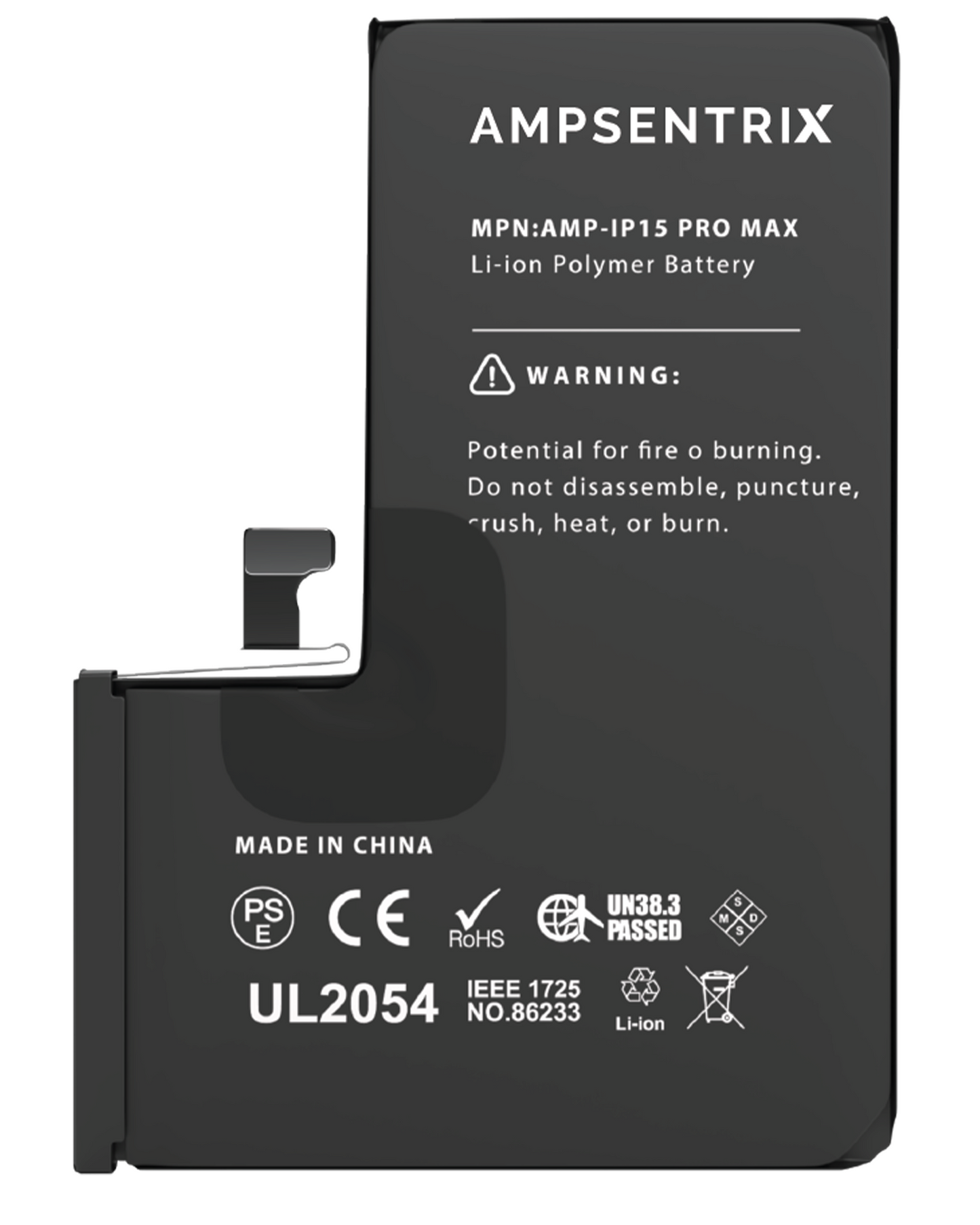 Bateria AmpSentrix Basic Cap. Extendida iPhone 15 Pro Max