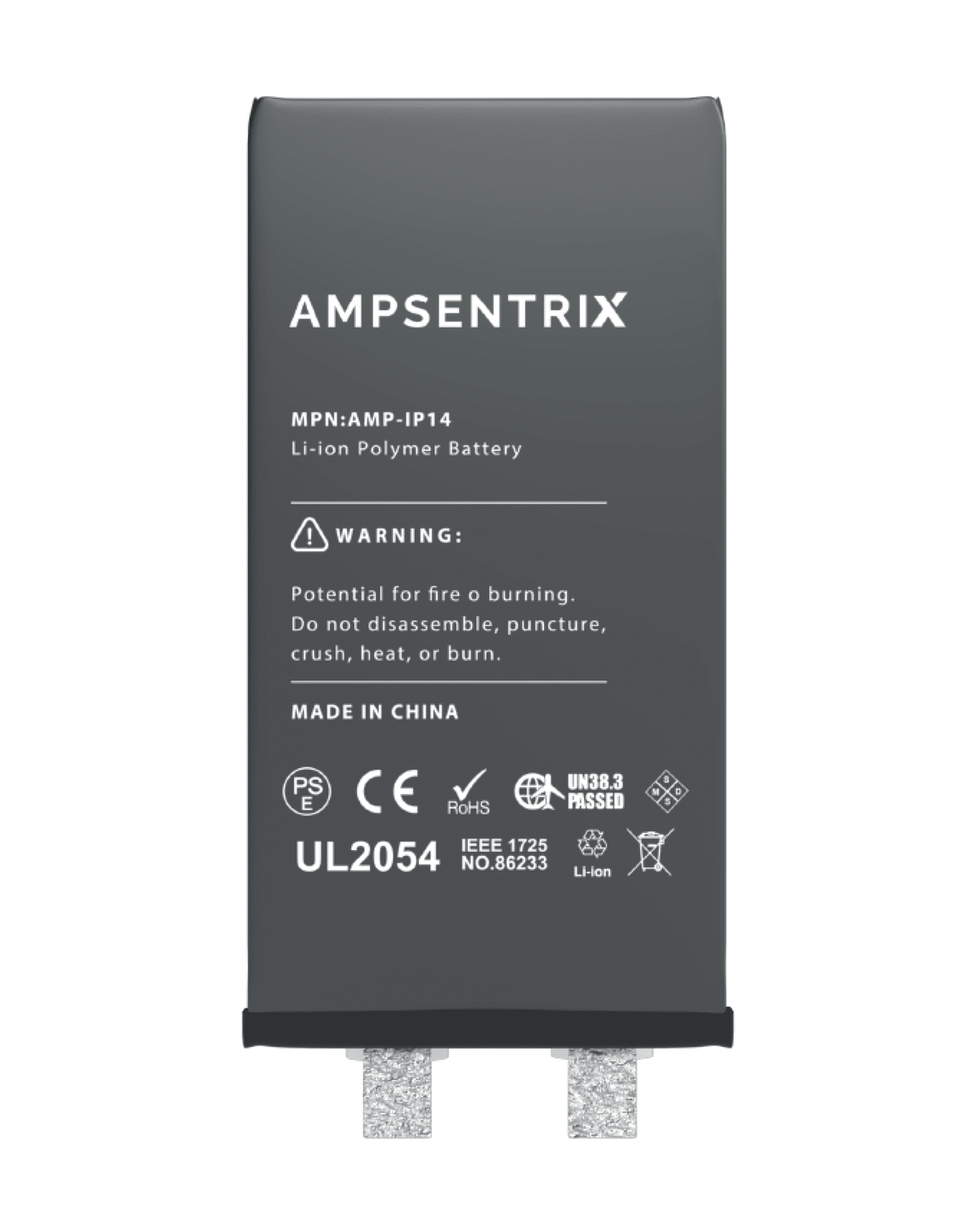 Batería de repuesto para iPhone 14 (Se requiere soldadura por puntos) (AmpSentrix Core)