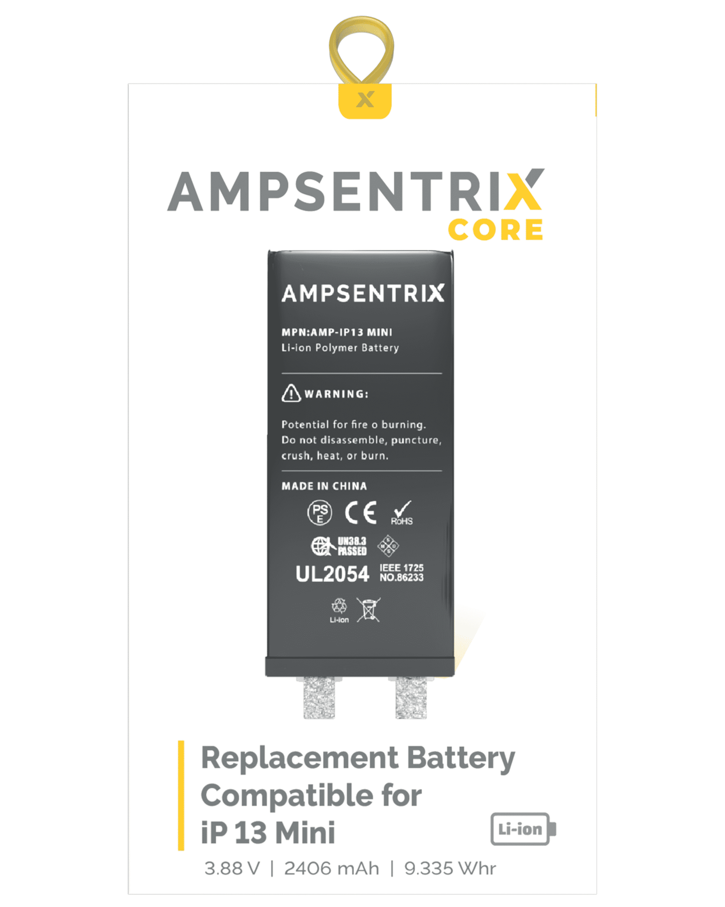 Bateria Ampsentix Core iPhone 13 mini