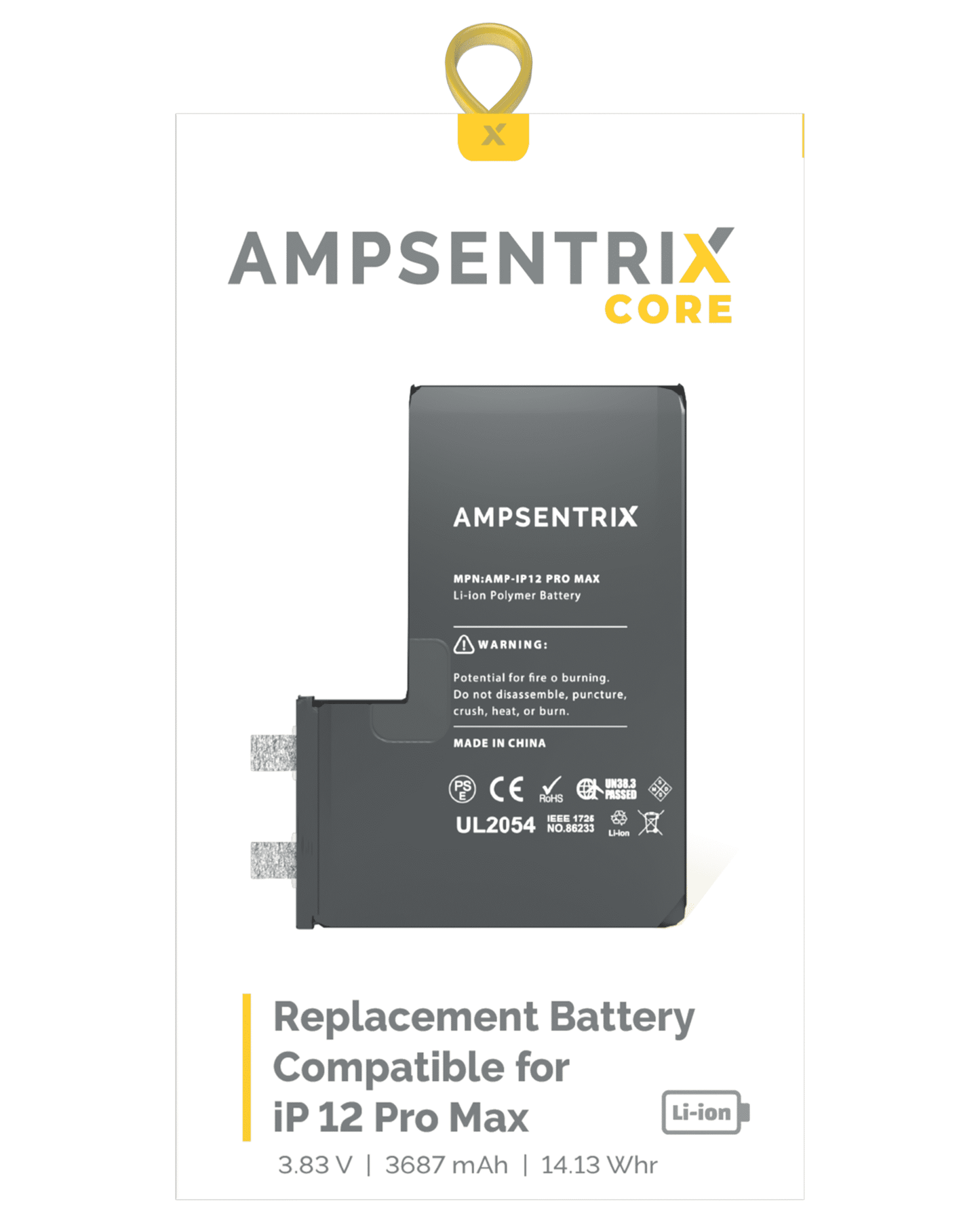Bateria Ampsentix Core iPhone 12 pro max