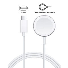 Cable de carga magnética rápida USB-C (trenzado, 1 m ) para todas las series de apple watch (nuevo, original 100%, empaquetado a granel)