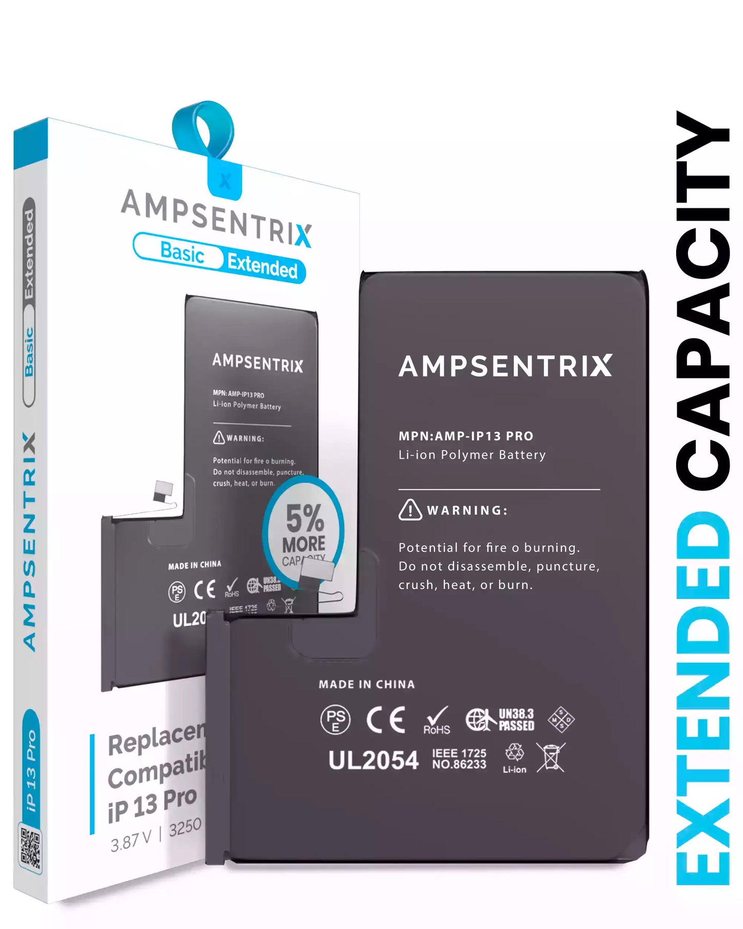 Bateria AmpSentrix Basic Cap. Extendida iPhone 13 Pro
