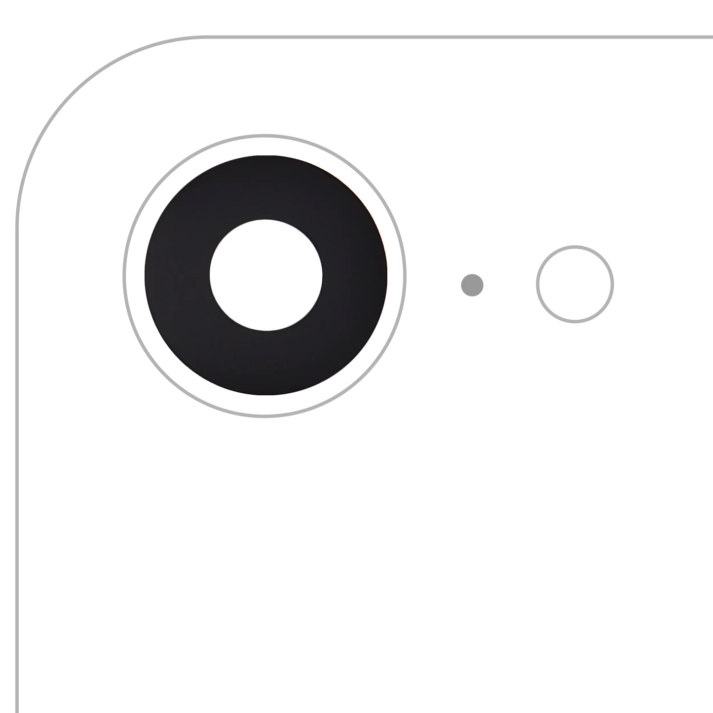 Lente de cámara trasera (solo cristal) con adhesivo para iPhone 16e / 17e (Premium) 100% Zafiro