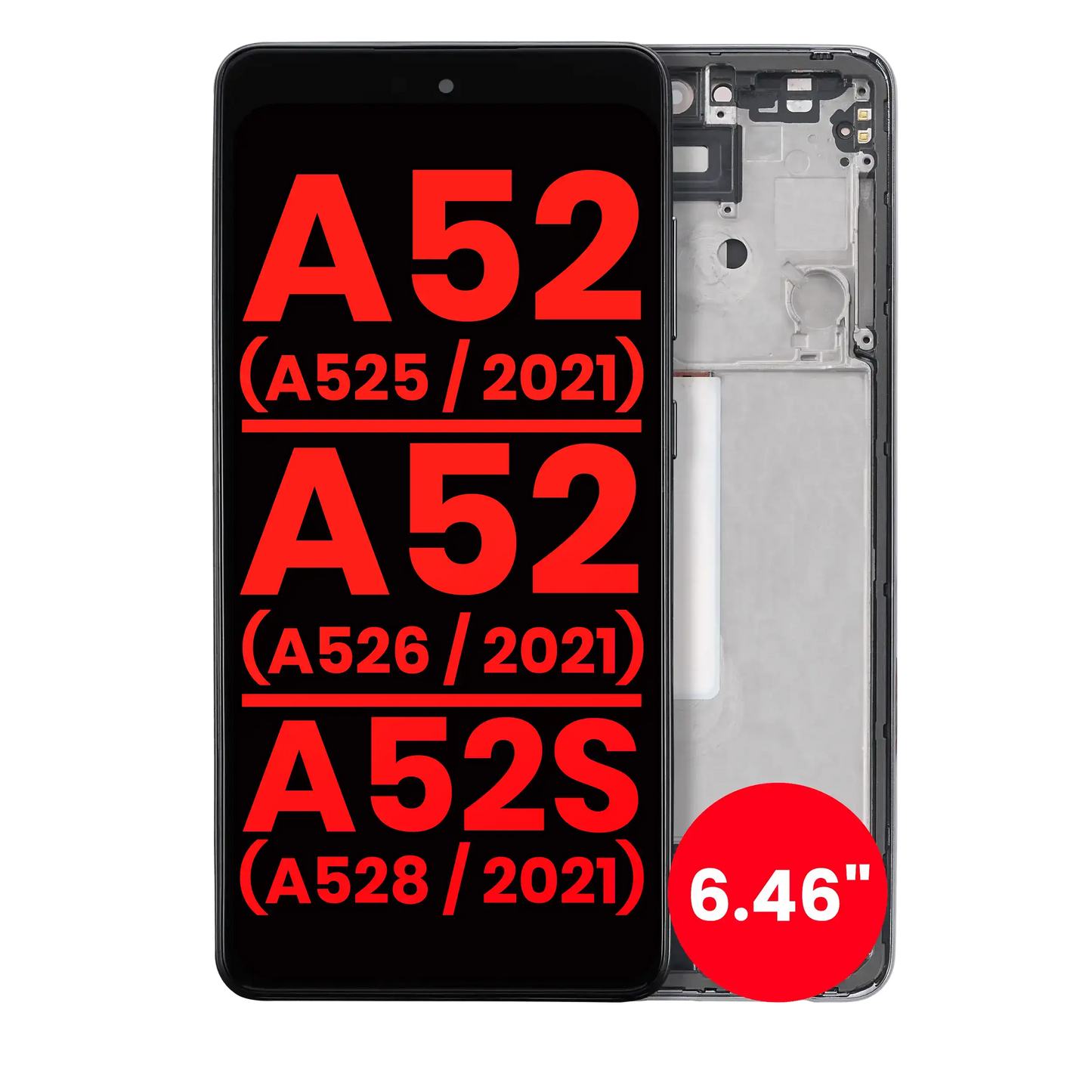 Pantalla Samsung A52 4G / A52 5G / A52s Oled Con Marco Negro (6.46) (Am Plus)