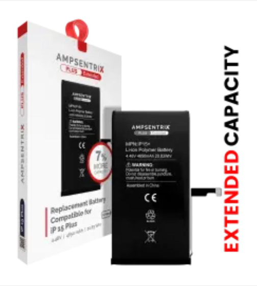 Batería de repuesto para iPhone 15 Plus (AmpSentrix Plus Extended)