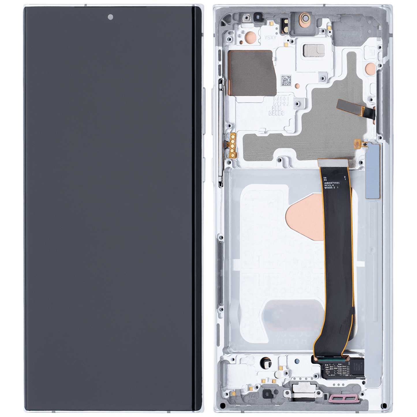 OLED Assembly With Frame For Samsung Galaxy Note 20 Ultra 5G (Aftermarket Plus) (Mystic White)