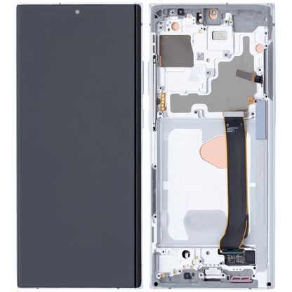 OLED Assembly With Frame For Samsung Galaxy Note 20 Ultra 5G (Aftermarket Plus) (Mystic White)