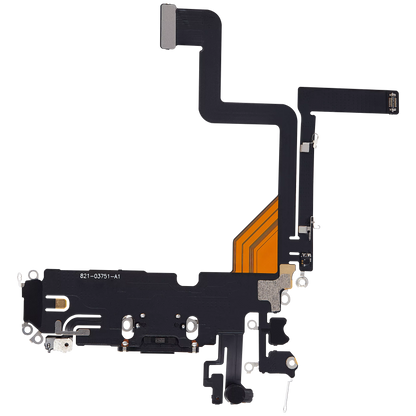 Centro de carga para iPhone 14 Pro (Aftermarket Plus) (Negro espacial)