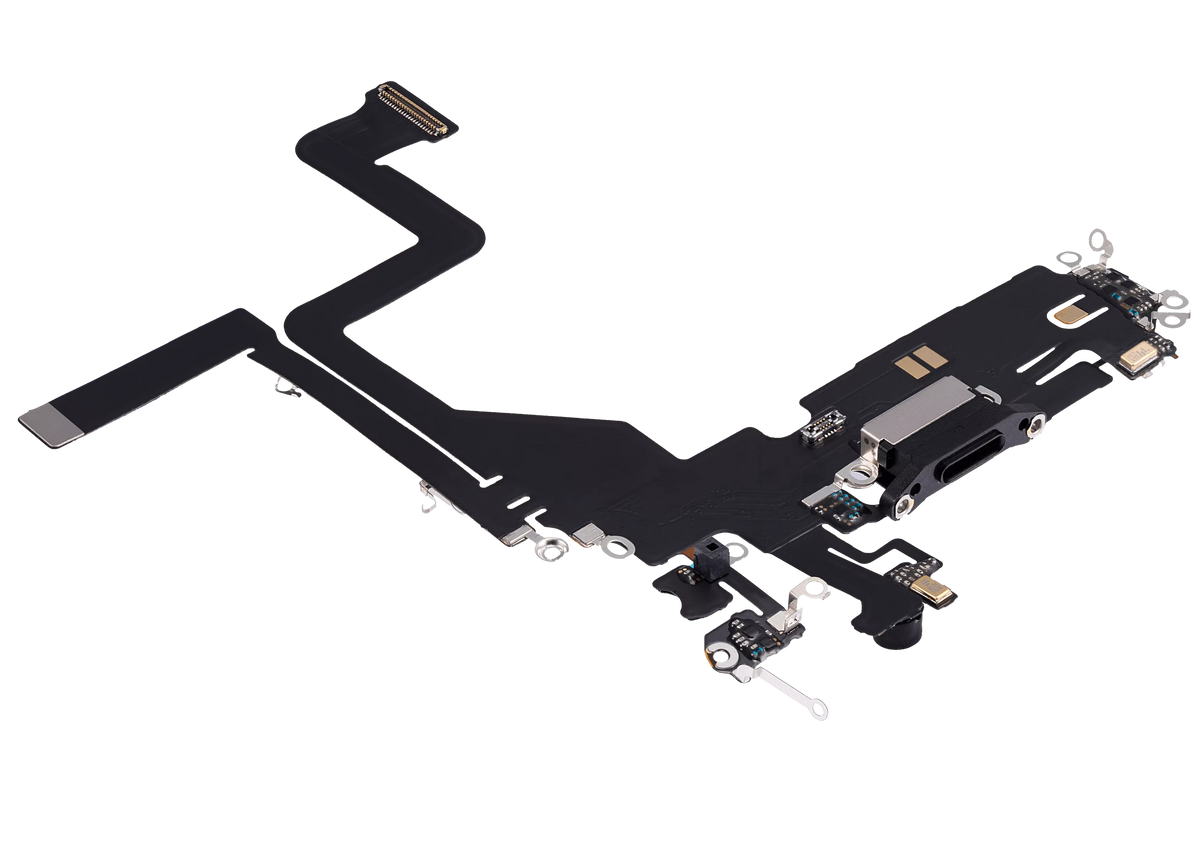 Centro de carga para iPhone 14 Pro (Aftermarket Plus) (Negro espacial)