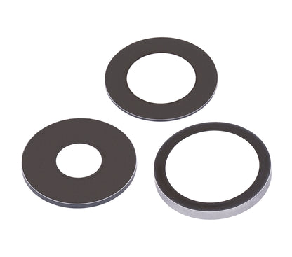 Lente de cámara trasera (solo cristal) con adhesivo para iPhone 14 Pro/14 Pro Max (juego de 3 piezas) (Premium) (Zafiro auténtico)