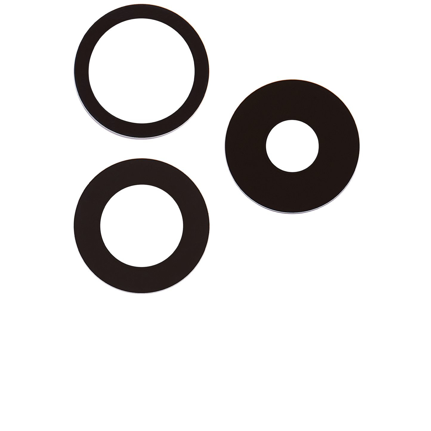 Lente de cámara trasera (solo cristal) con adhesivo para iPhone 15 Pro (juego de 3 piezas) (Premium) 100% Zafiro