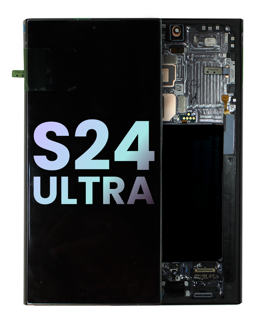OLED Assembly With Frame For Samsung Galaxy S24 Ultra (Service Pack) (Titanium Black)