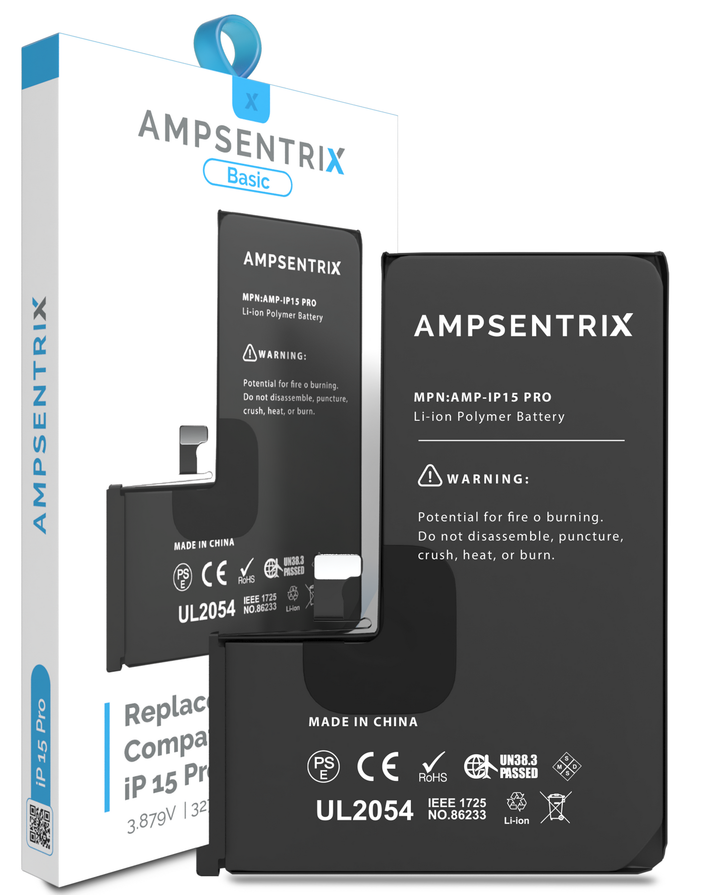 Bateria Ampsentix Basic iPhone 15 Pro