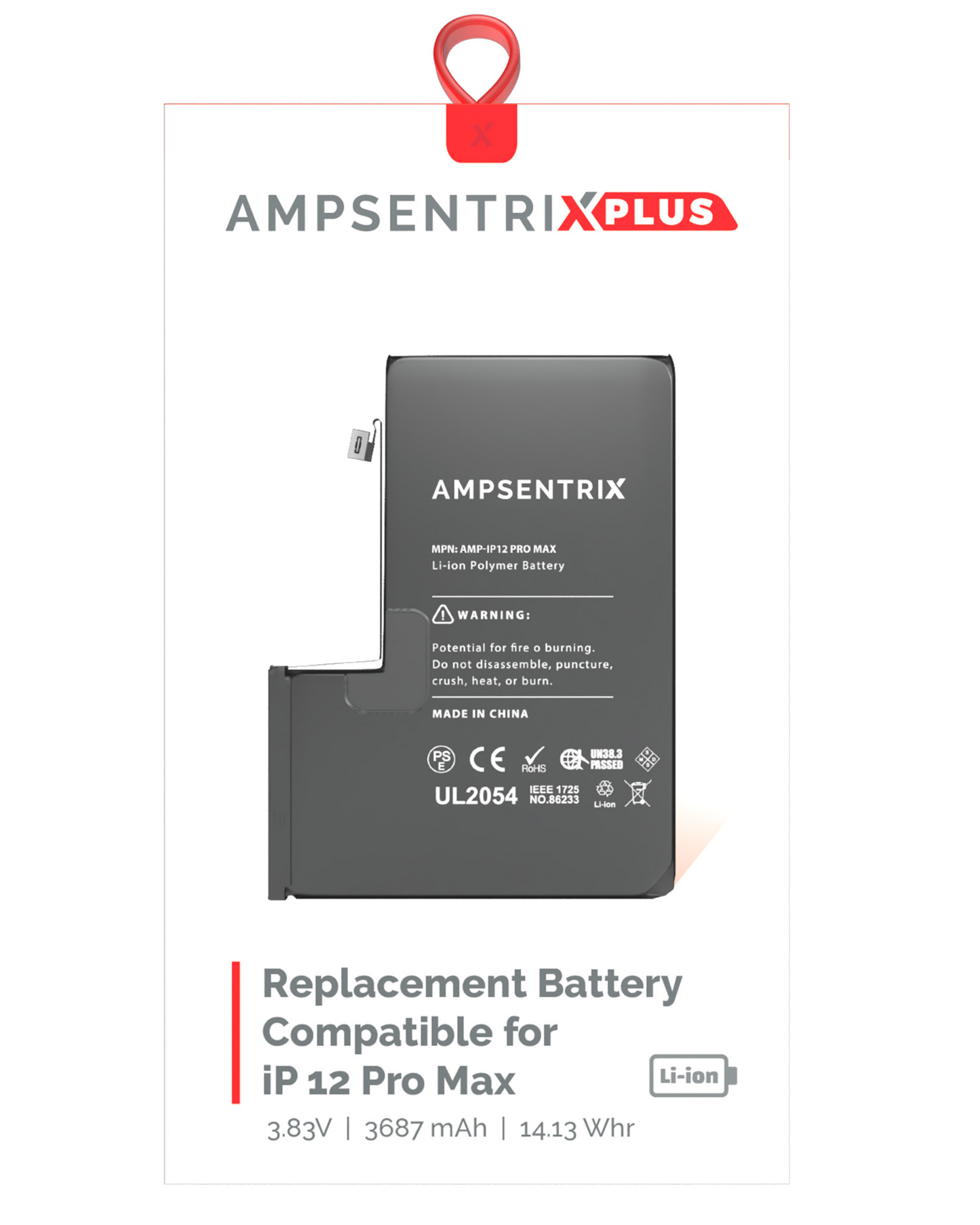 Batería AmpSentrix Plus IPhone 12 Pro Max