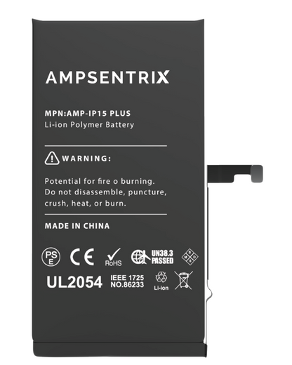 Batería de repuesto para iPhone 15 Plus (AmpSentrix Basic Extended)
