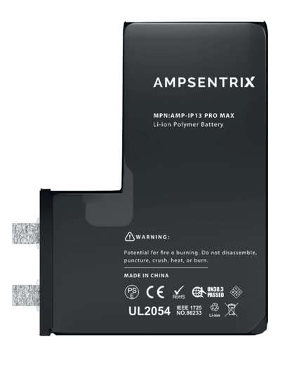 Batería de repuesto para iPhone 13 Pro Max (se requiere soldadura por puntos) (AmpSentrix Core Extended)