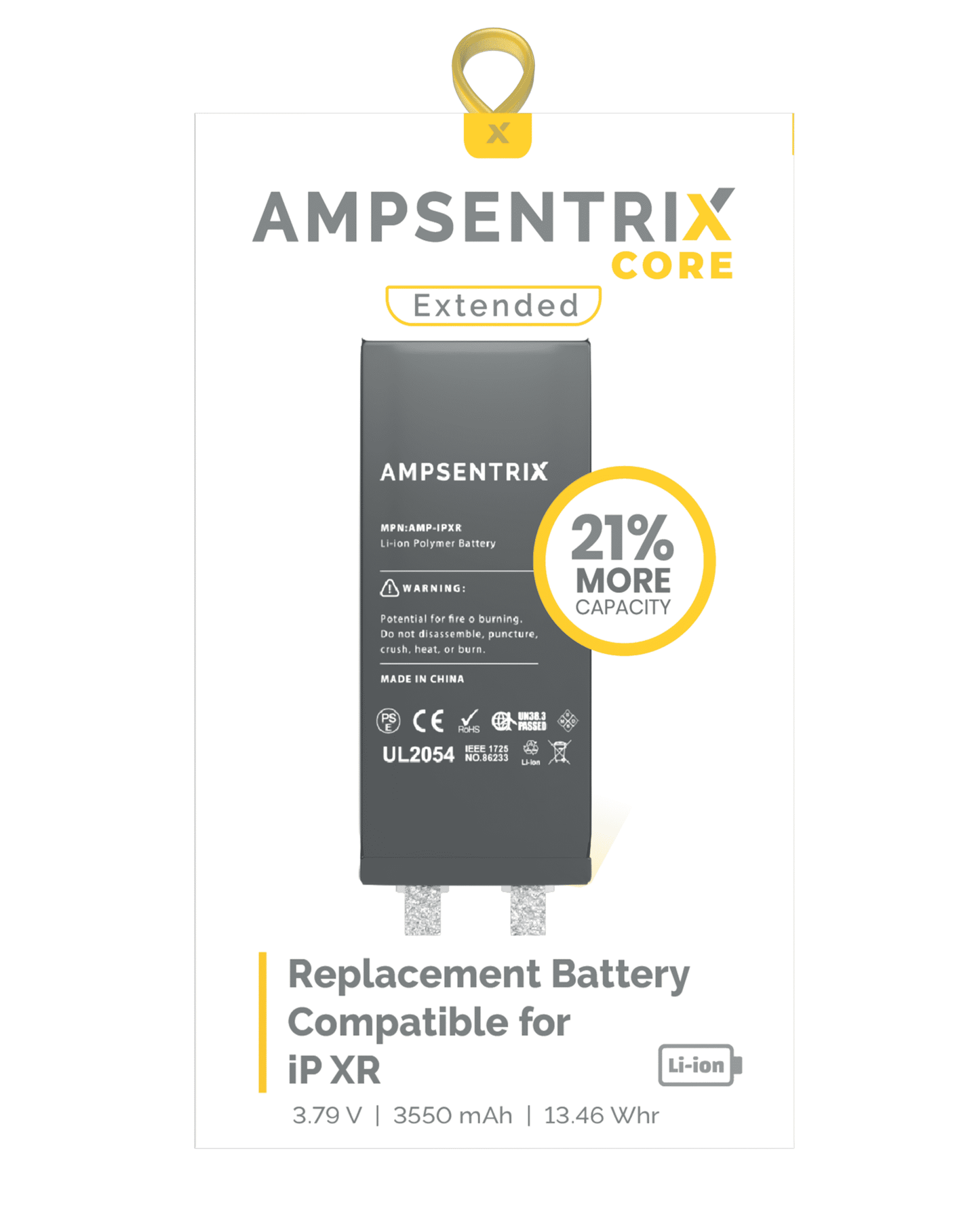 Batería AmpSentrix Plus Core iPhone XR