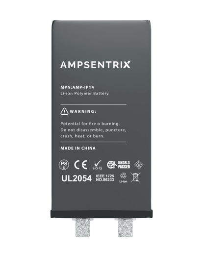Batería de repuesto para iPhone 14 (Se requiere soldadura por puntos) (AmpSentrix Core)