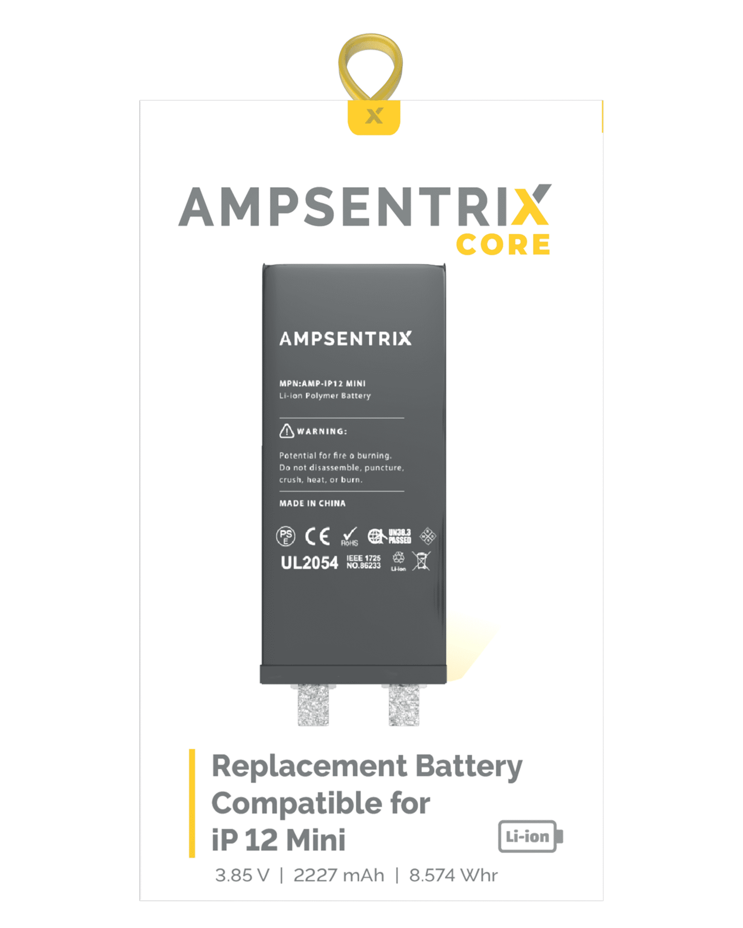 Bateria Ampsentix Core iPhone 12 mini