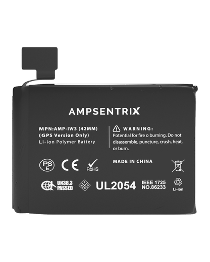 Replacement Battery Compatible For Watch Series 3 (42MM) (GPS VERSION ONLY) (AMSENTRIX)
