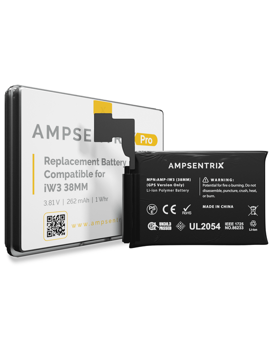 Replacement Battery Compatible For Watch Series 3 (38MM) (GPS Version Only) (AmpSentrix)