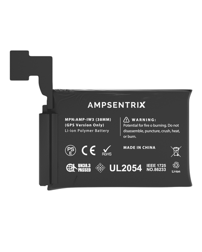 Replacement Battery Compatible For Watch Series 3 (38MM) (GPS Version Only) (AmpSentrix)