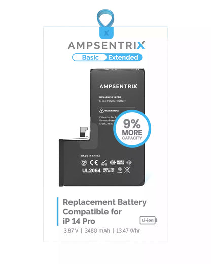 Bateria AmpSentrix Basic Cap. Extendida iPhone 14 Pro