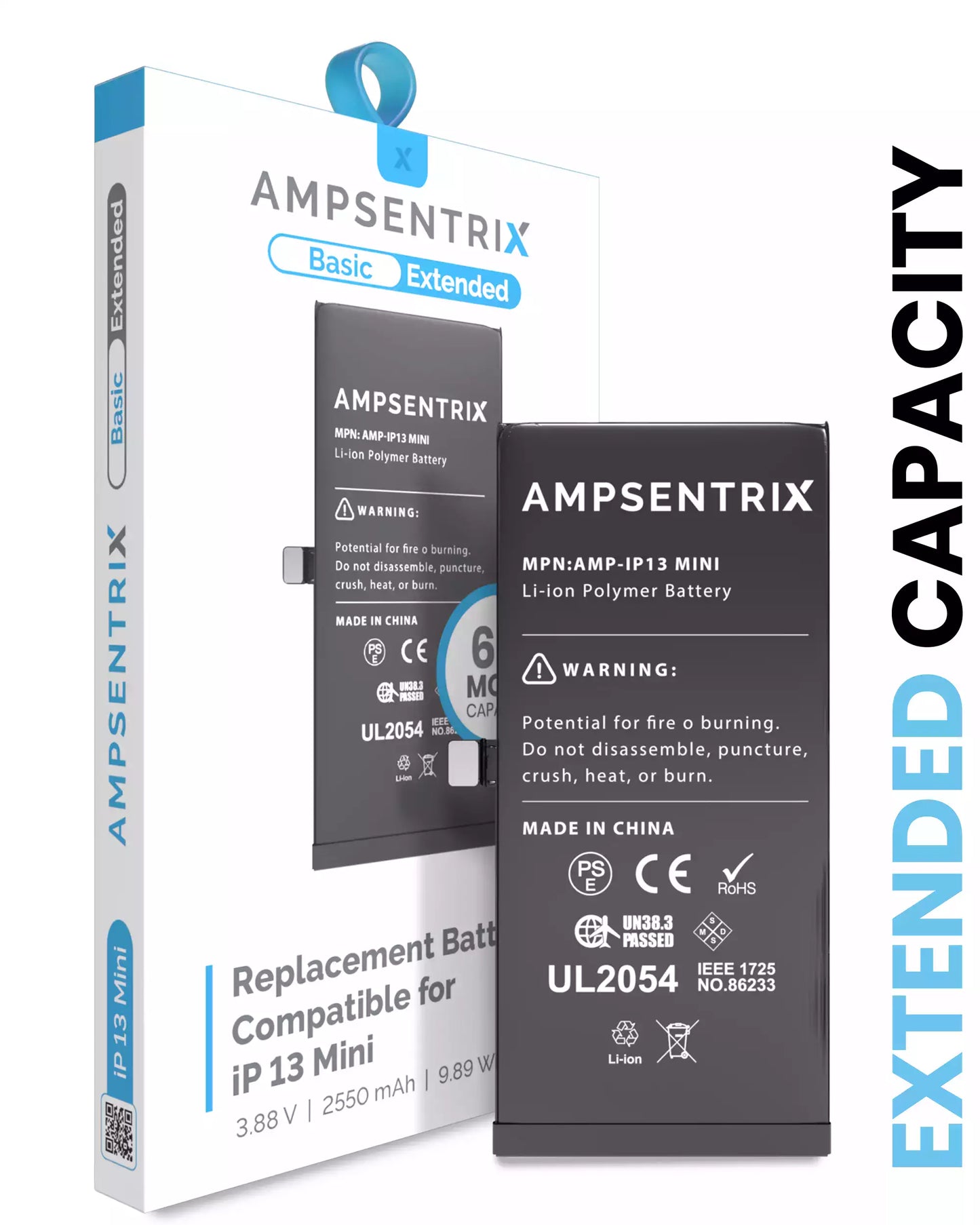 Bateria AmpSentrix Basic Cap. Extendida iPhone 13 Mini