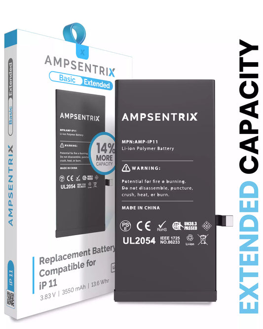 Batería AmpSentrix Cap. Extendida iPhone 11