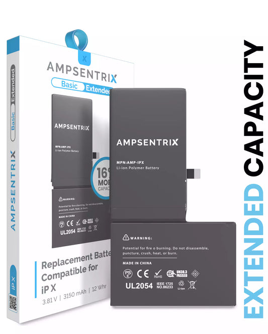 Batería AmpSentrix Basic Cap. Extendida iPhone X