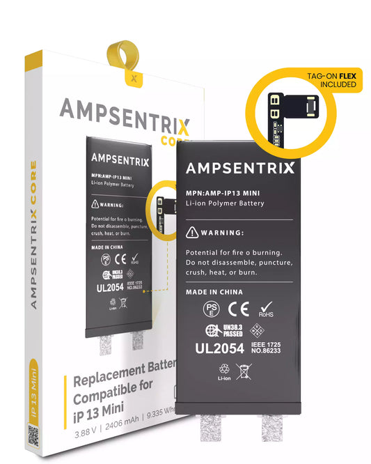 Batería AmpSentrix Core Tag-On Flex iPhone 13 Mini