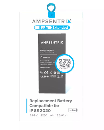 Batería AmpSentrix Basic Cap. Extendida iPhone SE 2020