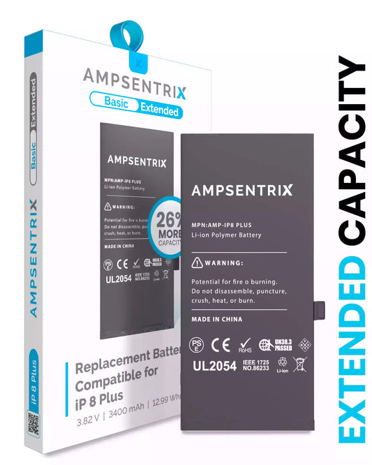 Batería AmpSentrix Cap. Extendida iPhone 8 Plus