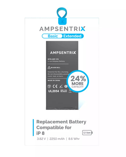Bateria AmpSentrix Basic Cap. Extendida iPhone 8