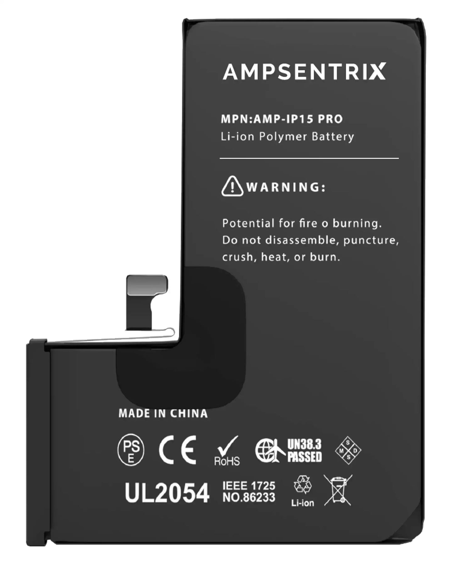Batería de repuesto para iPhone 15 Pro (AmpSentrix Basic Extended)