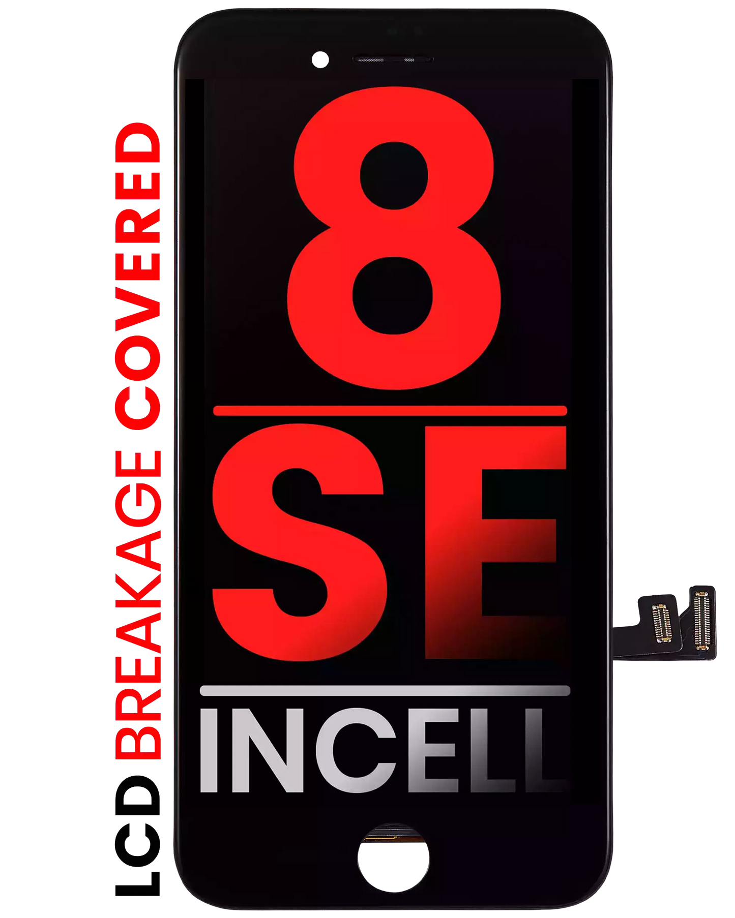 LCD Assembly With Steel Plate For iPhone 8 / SE (2020 / 2022) (Aftermarket Pro: XO7 Incell) (Black)