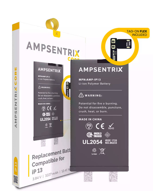 Batería AmpSentrix Core Tag-on Flex iPhone 13