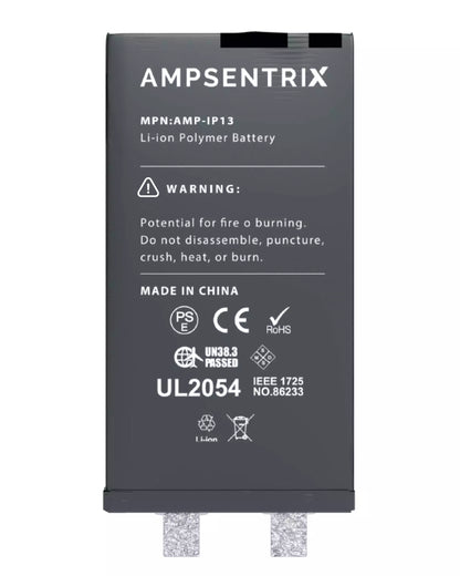Batería de repuesto para iPhone 13 (requiere soldadura por puntos) (AmpSentrix Core Extended)