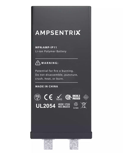 Batería de repuesto para iPhone 11 (requiere soldadura por puntos) (AmpSentrix Core Extended)