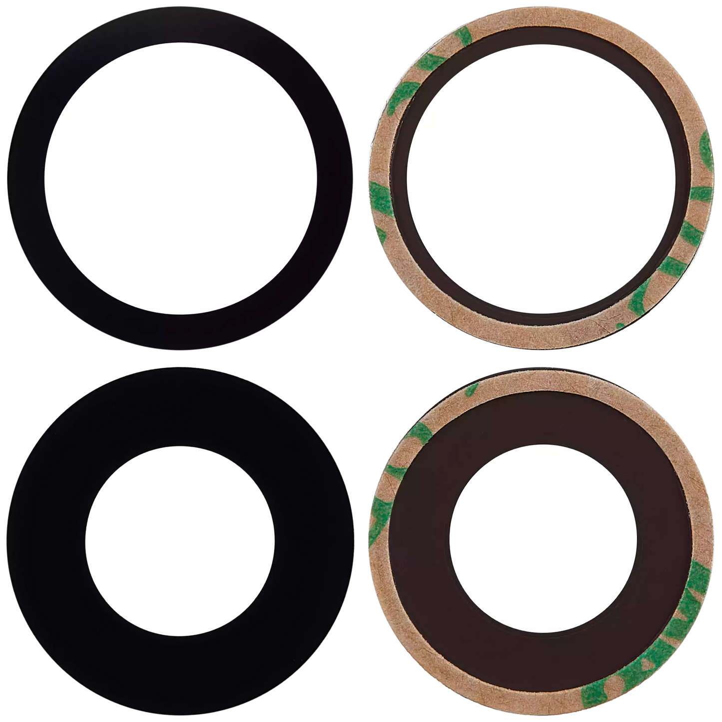 Lente de cámara trasera (solo cristal) con adhesivo para iPhone 16/16 Plus (juego de 2 piezas) (Premium) 100% Zafiro