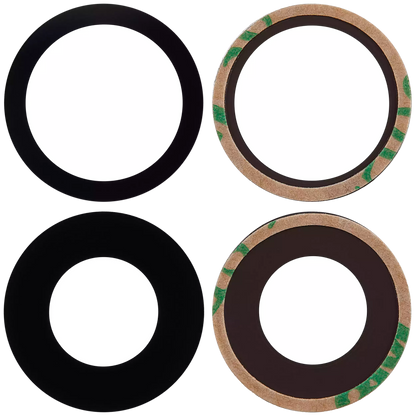 Lente de cámara trasera (solo cristal) con adhesivo para iPhone 16/16 Plus (juego de 2 piezas) (Premium) 100% Zafiro