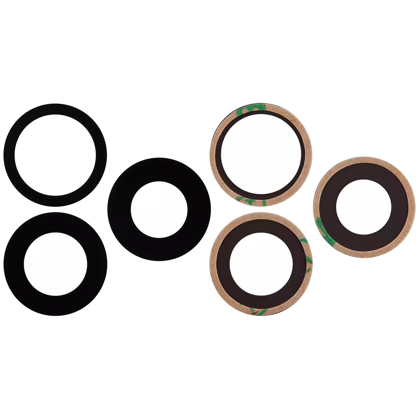 Lente de cámara trasera (solo cristal) con adhesivo para iPhone 16 Pro / 16 Pro Max (juego de 3 piezas) (Premium) 100% Zafiro