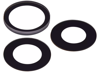 Lente de cámara trasera (solo cristal) con adhesivo para iPhone 16 Pro / 16 Pro Max (juego de 3 piezas) (Premium) 100% Zafiro