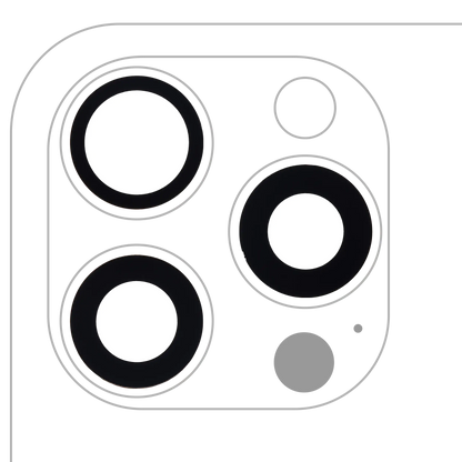 Lente de cámara trasera (solo cristal) con adhesivo para iPhone 15 Pro Max (juego de 3 piezas) (Premium) 100% Zafiro